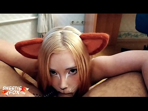 ❤️ Kitsune inomedza mboro uye nekukandira mumuromo make ❤️❌ ❌❤